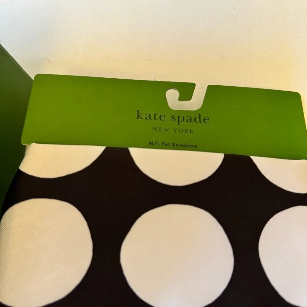 KATE SPADE NY - M/L Pet Bandana & 32oz Bowl in Art Dots NWT Bundle